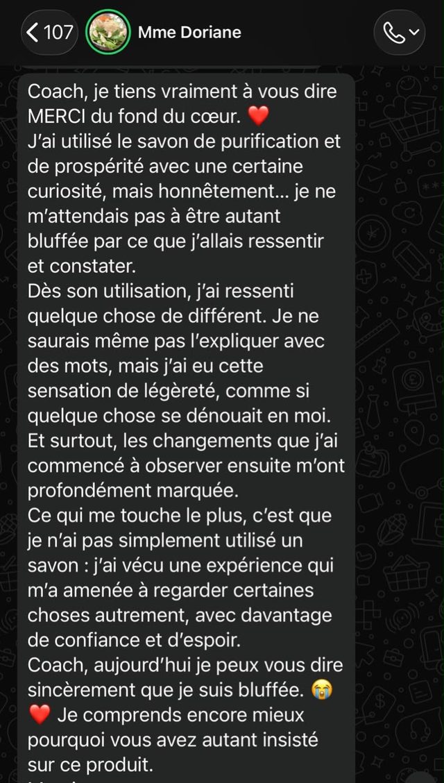 Retour client reçu sur WhatsApp