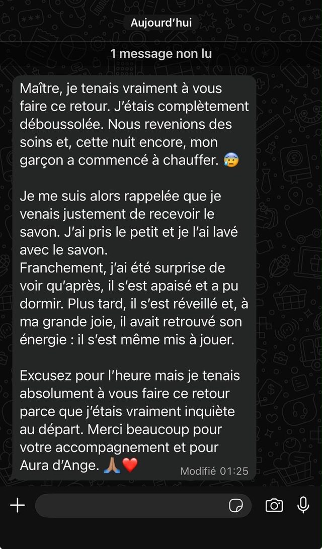 Retour client reçu sur WhatsApp