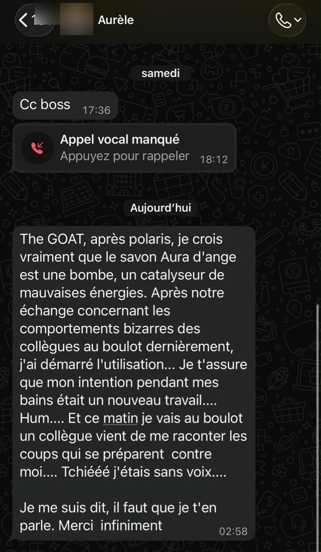 Retour client reçu sur WhatsApp